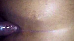 Wet creamy ebony bbw anal