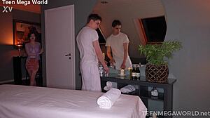 intimate massage session turns into hardcore action