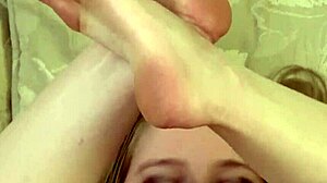 Foot fetish of mandy synder in solo play