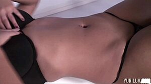 stunning body brunette yuri luv is self-pleasing her tight pussy with toys