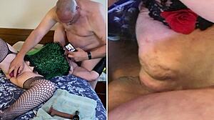 granny heather highlander gives a deep suck and fuck