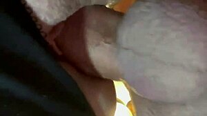 wife in lingerie doing anal bent over at home