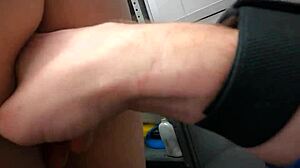 Stepdad and officer fuck brunette thief at work