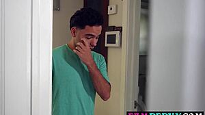 Kinky stuck milf stepmom gets rescued by big dick stepson