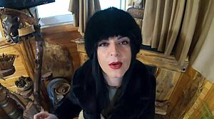 milfycalla deep blowjob while wearing fur coat and shiny boots