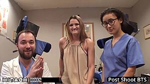 human guinea pig gets mandatory hitachi orgasms from nurse alexandria riley