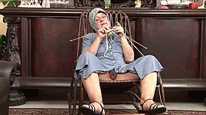 Mamy is an older lady with glasses who feels horny enough to suck cock
