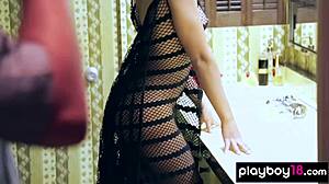Extra small 18+ latina jessica burciaga with big boobs teasing in sexy lingerie