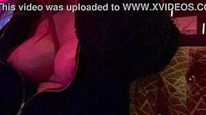 italian stepmom shows juicy tits at club