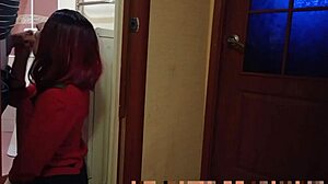 wife cheats on husband at party and cuckold is watching