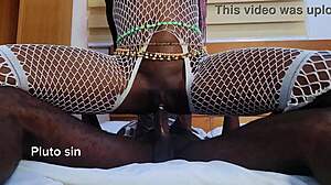 Bratty step teen 18+ in fishnet caught masturbating and fuck hard