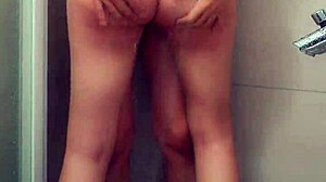 Seducing bf in shower ends up squirting a lot