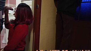 wife cheats on husband at party and cuckold is watching