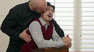 Reverand adam snow dominates altar boy lucky cruz in steamy encounter