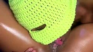 Lesbian sluts lick wet pussies