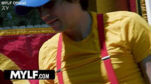 Mylf Fucks Extra Tall Milf In Bounce House