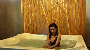 Teasing in the jacuzzi