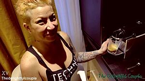 Cum Coffee For My Slutty Tattooed Ex Girlfriend