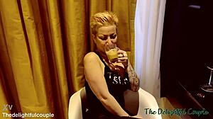 Cum Coffee For My Slutty Tattooed Ex Girlfriend