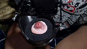 machine gives huge cumshot and super orgasm