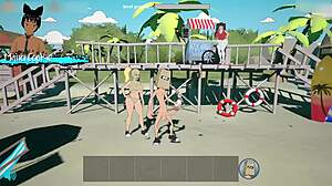 Fuckerman enjoys sexy bitches wearing summer bikinis