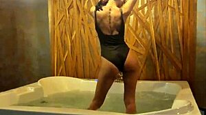 Teasing in the jacuzzi