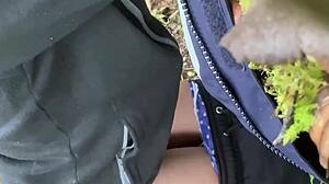 Sex in the park right in front of passers-by we were seen creampie in forest
