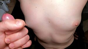 A cute 18 year old wants cum on tiny tits