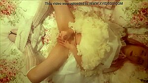 ts bunny in houston pulls down her bloomers shows off her cock and masturbates till she cums 😊