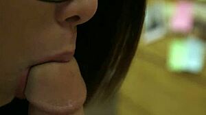 skinny amateur slut sucks cock in rough sex