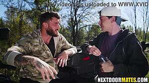 Hot gay sex in the woods