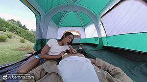 vrb trans teen brazilian shemale fucks bareback on camping pt 1