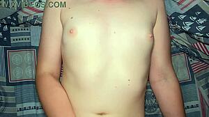 18 year old stepsister gets cum on tiny tits