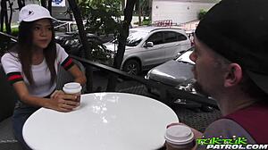Tuktukpatrol teen takes big cock outdoors