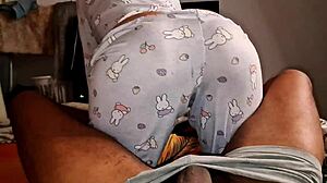 stepmom rubbed cock secretly in my room