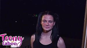 Cheerleader daisy garcia gets facial from coach after anal