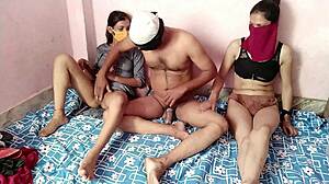 fucked neighbor stepmom and girl together in desi threesome