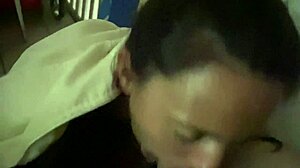She Feels So Good Giving Blowjob On The Balcony