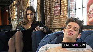Tranny milf jade venus moans during intense anal sex
