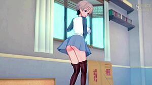 Anime girl big boobs masturbating until she squirts