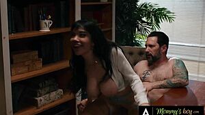 wow mommys boy sexy stacked milf little puck gets fisted in her office