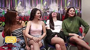 upskirt interview with skirt tease