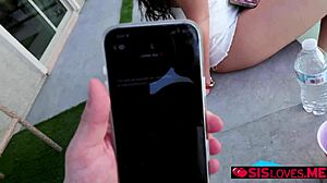 angel gostosa loses bet remote vibrator leads to secret step sex