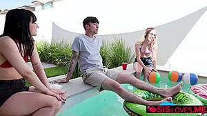 angel gostosa loses bet remote vibrator leads to secret step sex