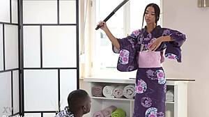 Geisha Girl Lia Lin Takes Mouthful After Bbc