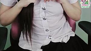 rare thai student big tits show