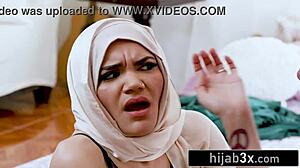 Lustful muslim teen 18+ cant resist handymans big hard cock