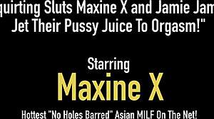 Squirting sluts maxine x and jamie james jet their pussy juice to orgasm