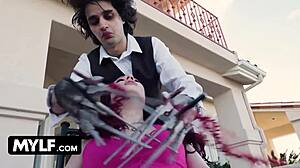 two hot milfs need their bushes shaved in edward scissorhands parody