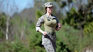 Hot sexy patriotic topless woman ai generated